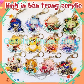 Móc Khóa Genshin Impact 2 lớp mica (95 mẫu Phần 1) Raiden Yae Kazuha Ayaka Itto Shenhe Kokomi Yoimiya Thoma