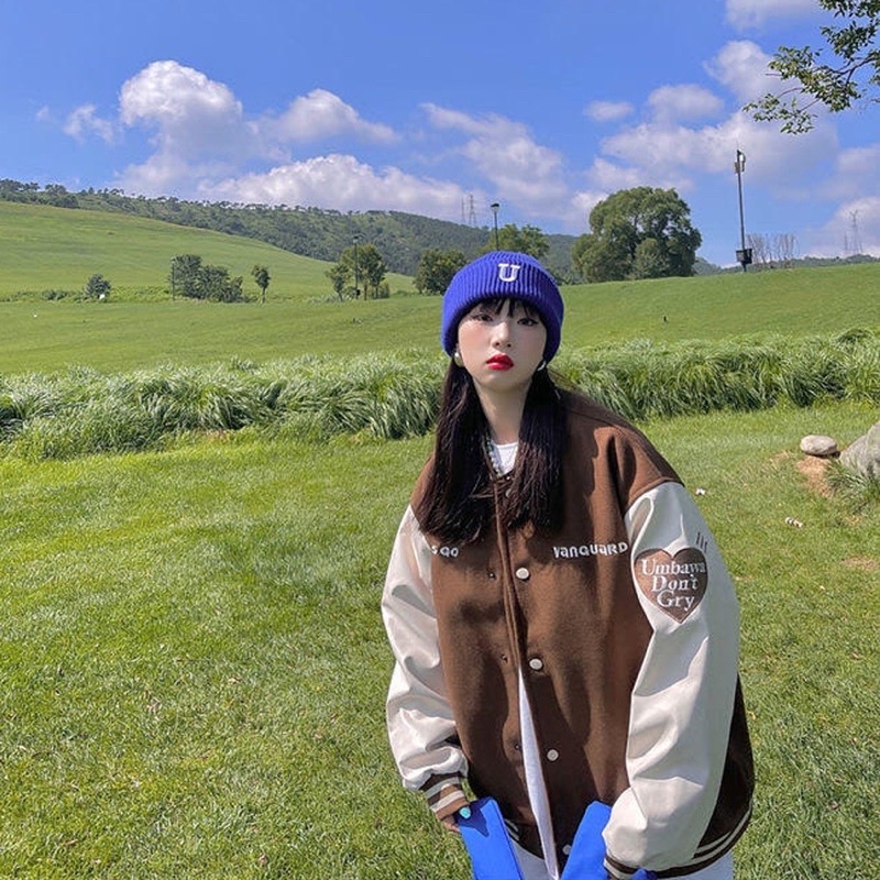 [Freeship] Áo bomber Varsity Jacket BiiNoo, Áo Varsity Form Rộng