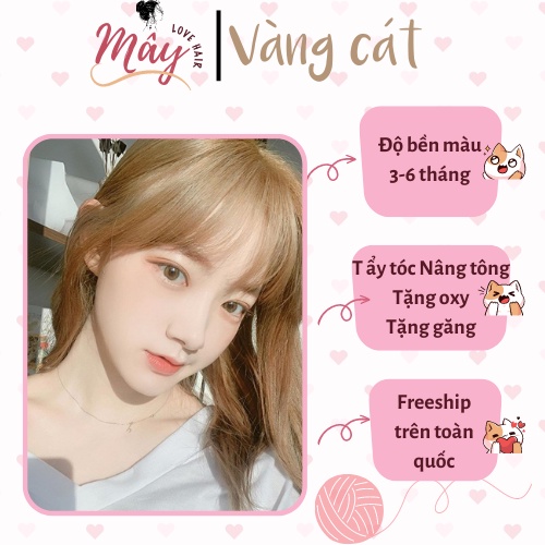 Thuốc Nhuộm Tóc, Thuốc Nhuộm Tóc Màu Vàng Cát, Tặng Kèm Oxy Trợ Dưỡng Và Bao Tay
