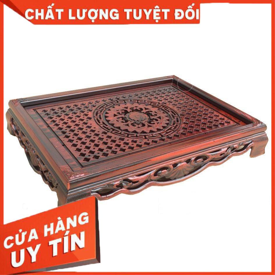 Khay trà nhựa giả gỗ có chân