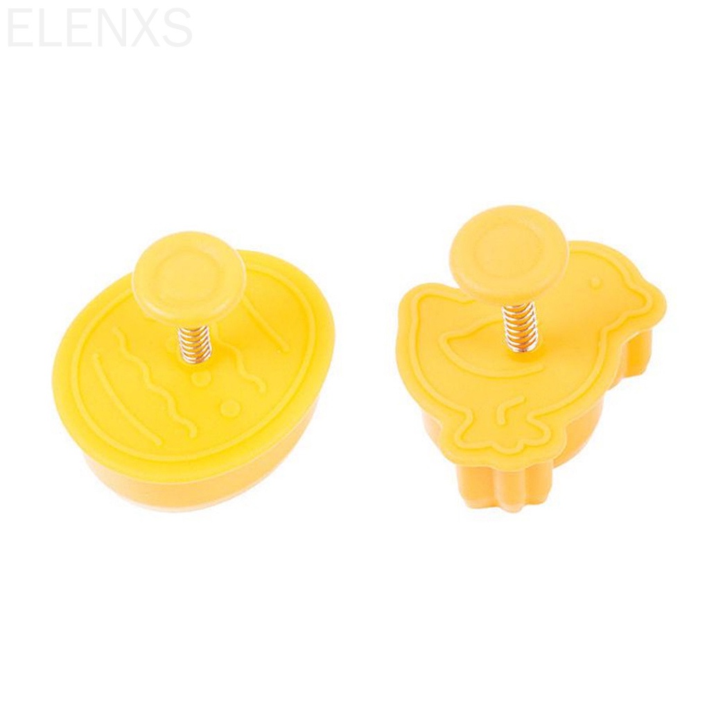 Set 4 khuôn nhấn tạo hình bánh quy hình động vật 3D bằng nhựa