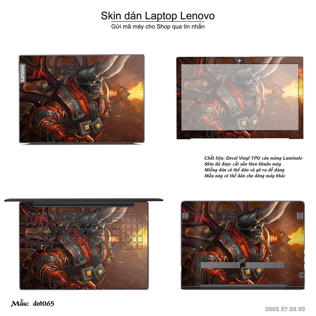 Skin dán Laptop Lenovo in hình Dota 2 nhiều mẫu 11 (inbox mã máy cho Shop)