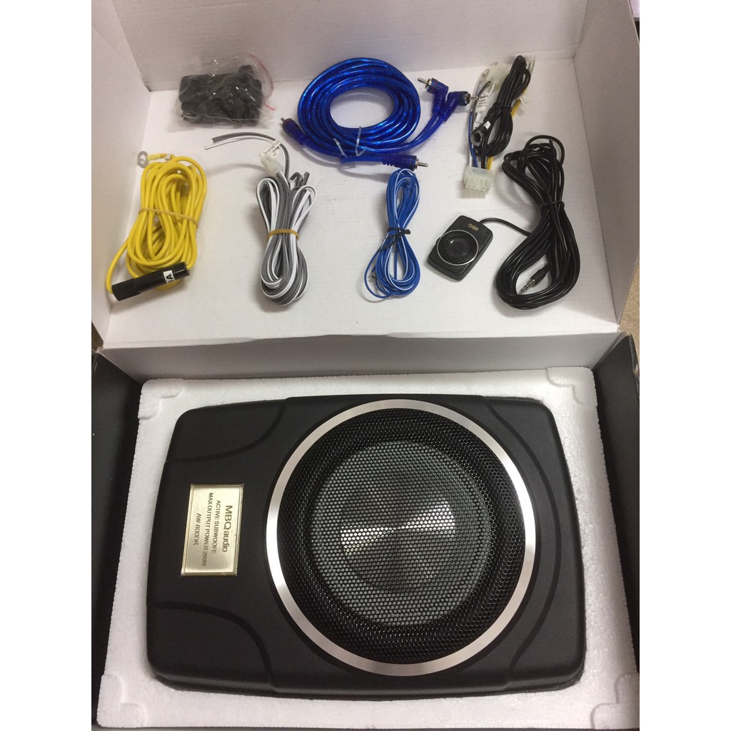 CHÍNH HÃNG - Loa Sub gầm ghế ô tô MBQ 8DR - Tem vàng