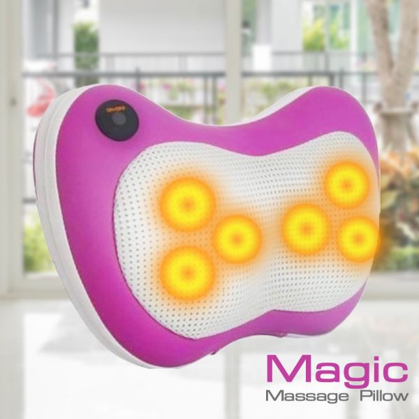 GỐI MASSAGE HỒNG NGOẠI MAGIC PILLOW GỐI TÍM 4 BI