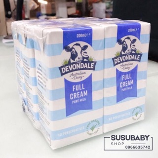 Lốc 6 hộp sữa nguyên kem devondale fullcream (200ml/hộp)