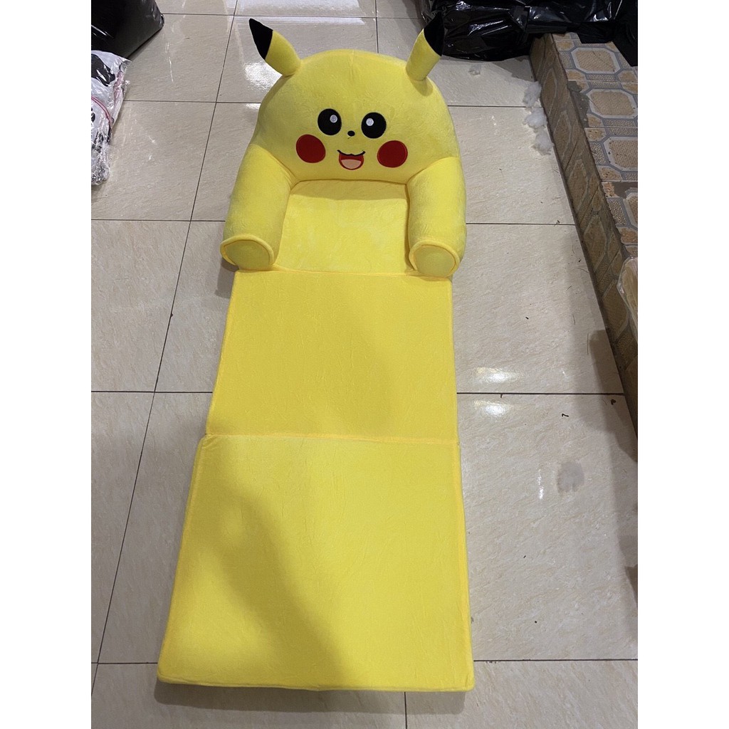 SOFA GIƯỜNG - GHẾ LƯỜI BÔNG HÌNH THÚ CHO BÉ- PIKACHU