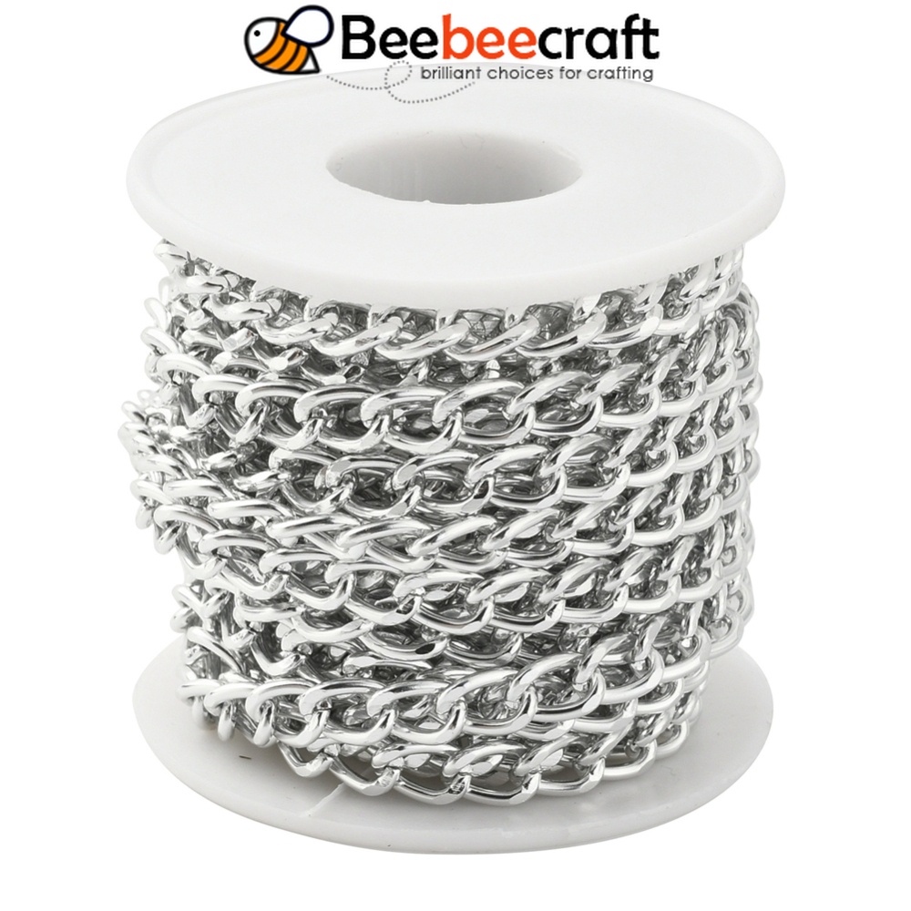 Cuộn dây xích xoắn nhôm kích thước 10x6.5x1.8mm 16.4 Feet