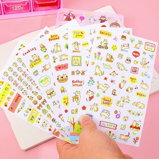 Set 6 sticker dán cún, thỏ dễ thương