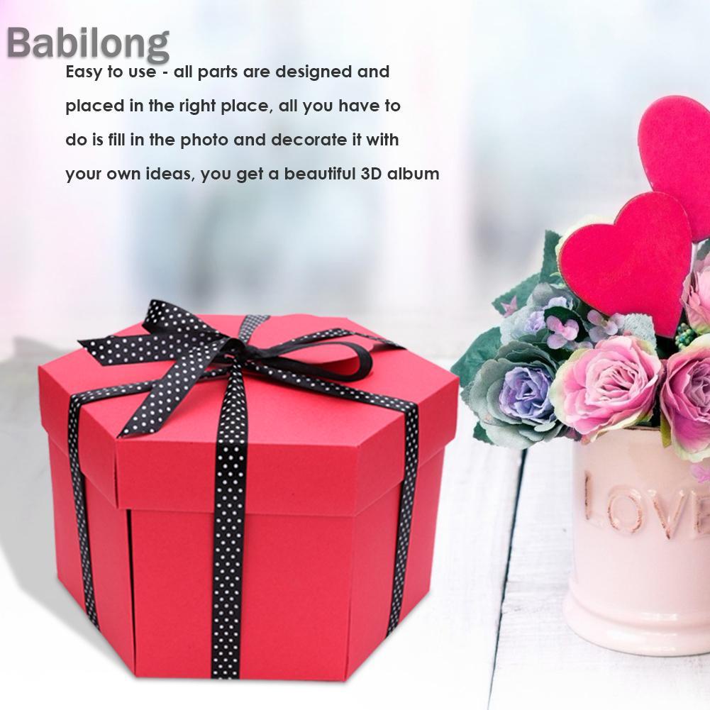 Hộp đựng ảnh hình lục giác sáng tạo làm tặng quà DIY