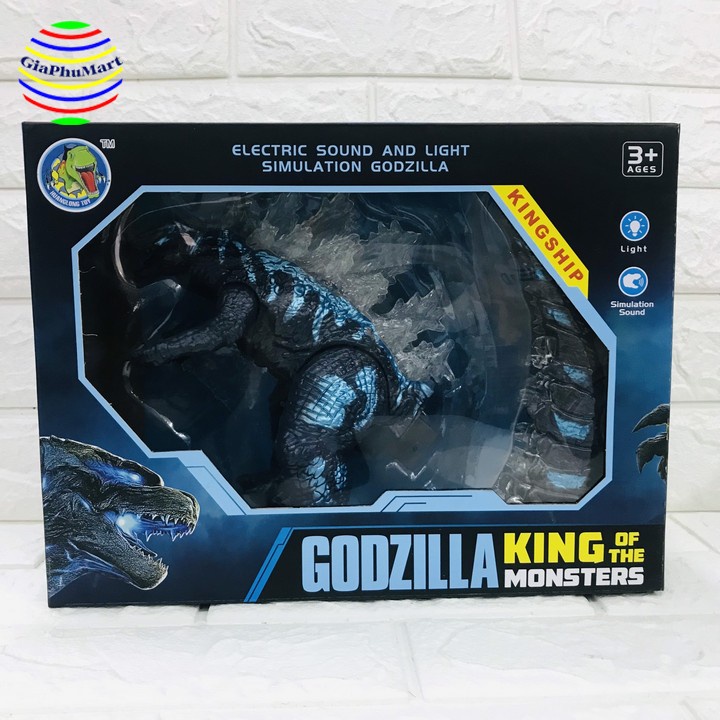 Godzilla Chạy Pin Có Đèn, Âm Thanh - Khủng Long Chạy Pin