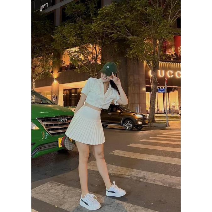 Set đồ nữ sang chảnh vest đi chơi cá tính phong cách Hàn Quốc croptop SDN002