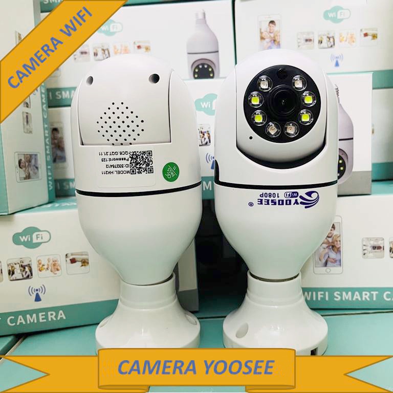 Camera Yoosee Wifi Yoosee 8 LED Đuôi Bóng Đèn Xoay 360 Độ 5.0Mps - 1080P BẢO HÀNH 12 THÁNG