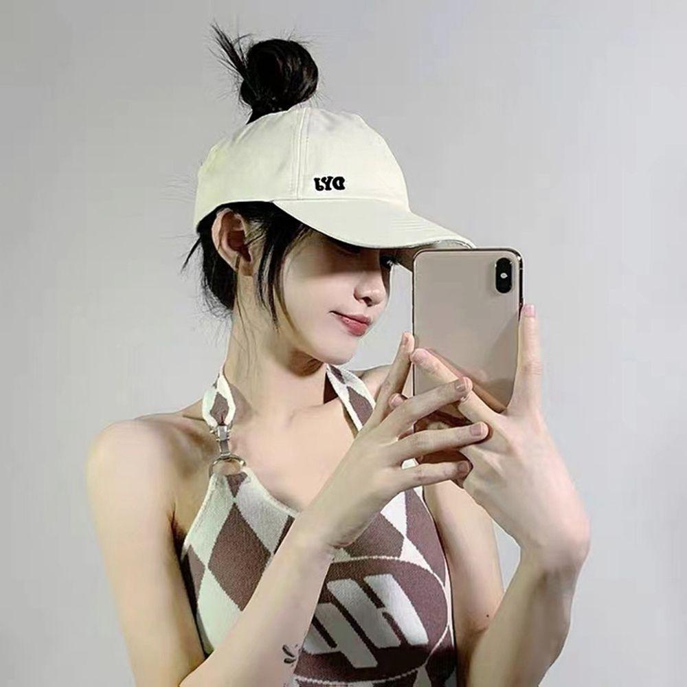 QQMALL Mũ Lưỡi Trai Nửa Đầu Có Thể Điều Chỉnh Kích Cỡ Phong Cách Hàn Quốc Thời Trang Unisex