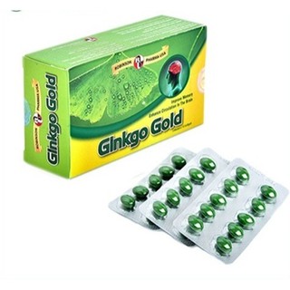 Ginkgo Gold Viên uống tuần hoàn não, Ginkgo Biloba, tăng cường trí nhớ, giảm stress