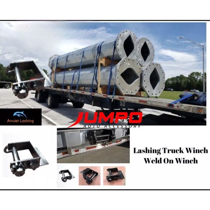 Tăng đơ dây đai vải xe tải container. Dây tăng đơ vải chằng hàng hóa bản 75mm. Siết hàng chặt, tháo ra dễ dàng