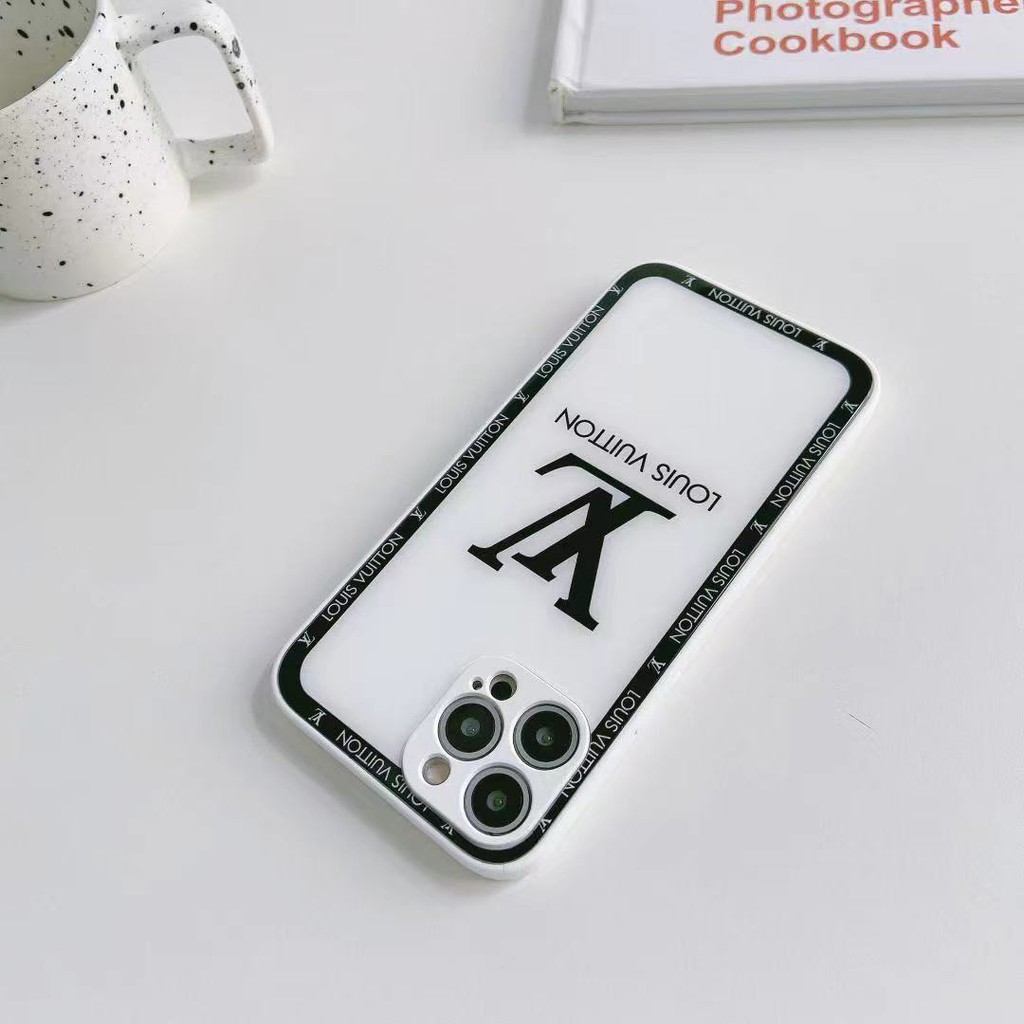 Ốp điện thoại in logo LV cho iPhone 13ProMax 13 13pro 11ProMax 11 7 8 SE 7plus 8plus X XS XR XSMAX 12 12Pro 12ProMax
