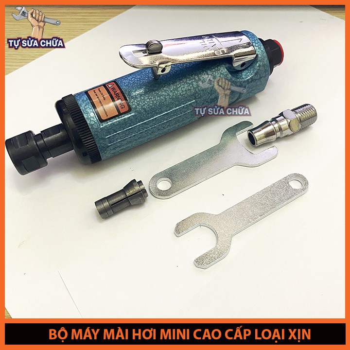 Bộ máy mài hơi săm lốp mini DAILY OIL kèm 10 đầu mài cao cấp loại xịn 90PSI