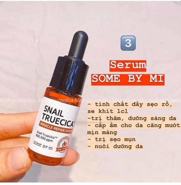 Bộ dưỡng da ốc sên Mini SOME BY MI Snail Truecica Miracle Repair Starter Kit