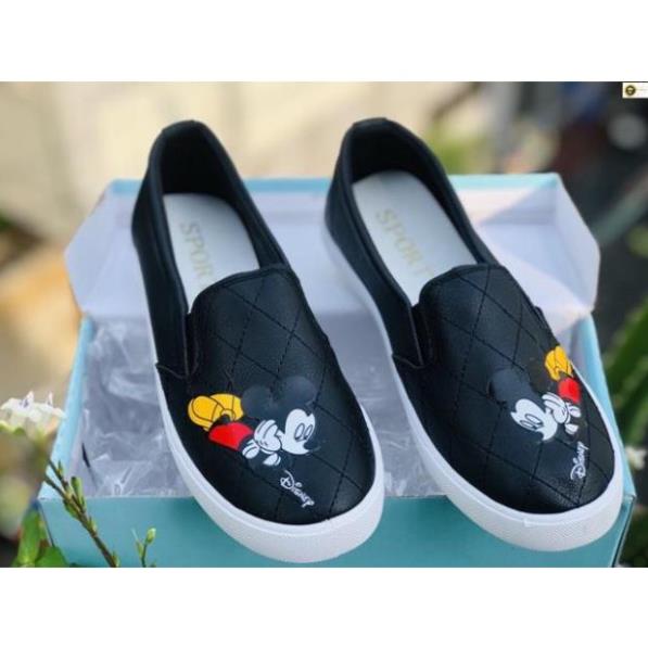 ✔️GIÀY LƯỜI MICKEY 2 màu ⚡ CHẤT sịn : * * ⁵ # V ((