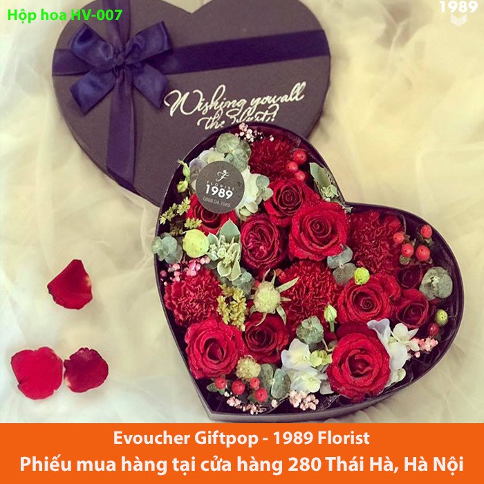 Hà Nội [Evoucher] Phiếu mua HỘP HOA HV-007 tại cửa hàng hoa 1989 FLORIST
