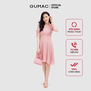 Đầm xòe phối hoa eo DB3260 GUMAC