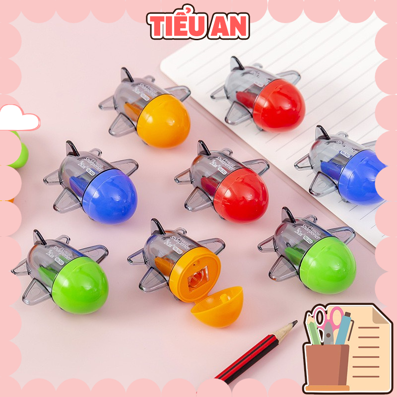 Đồ Chuốt viết chì hình Tên Lửa nhiều màu sắc - 6x6 cm