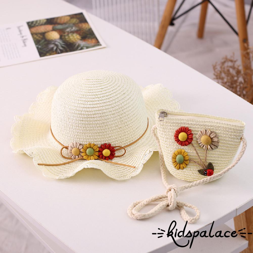 Set Mũ Kèm Túi Cói - Mũ Cói - Túi Cói Cho Bé
