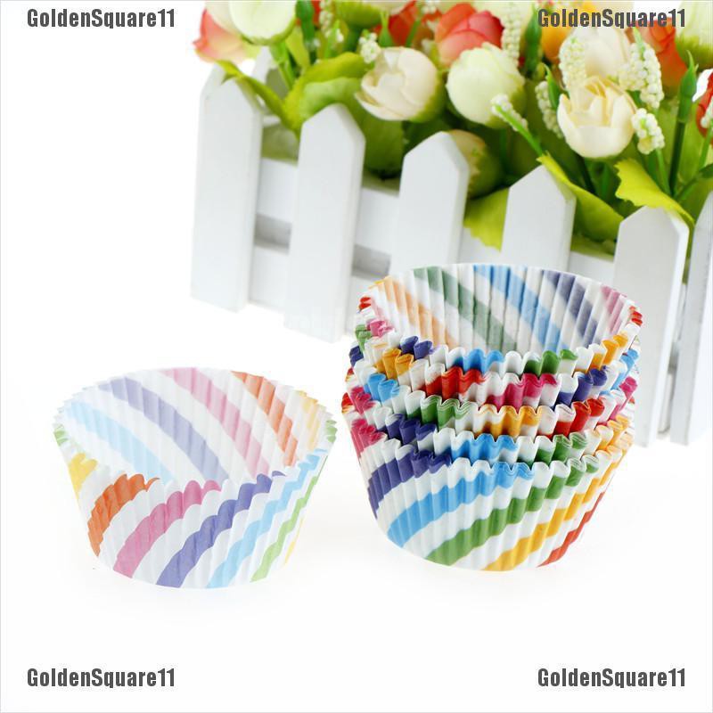 Set 100 CốC GiấY ĐựNg BáNh cupcake NhiềU MàU SắC