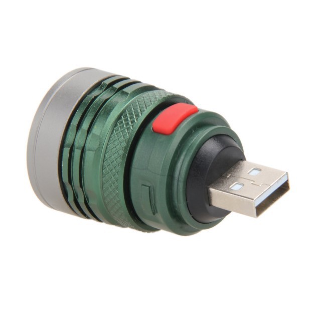 Đèn pin Led 3W nguồn USB đa dụng (xanh rêu)