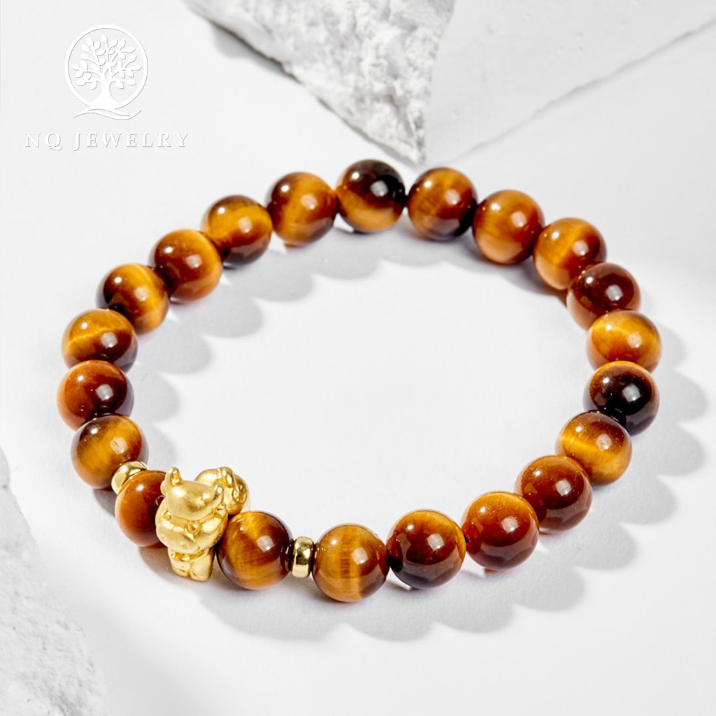 Vòng tay vàng nâu charm 12 con giáp - NQ Jewelry