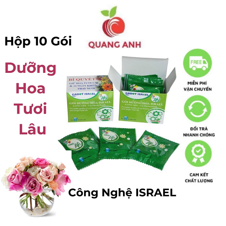 Dưỡng Hoa Tươi Lâu Nhập Khẩu ISRAEL Long Life - Hoa Lâu Tàn, Không Thối Nước