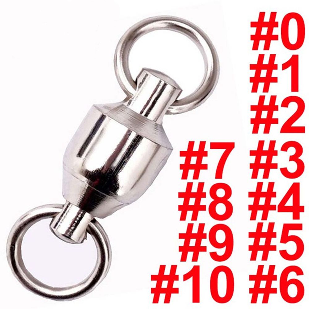 Set 10 khuyên nối câu cá bằng thép không gỉ cỡ 0# đến 10# siêu bền chất lượng cao mới