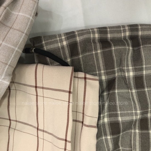 Baggy vải kẻ caro