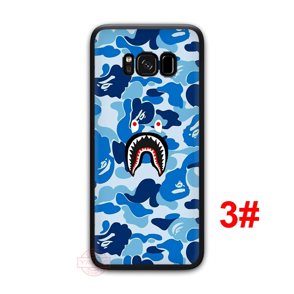 Ốp điện thoại in thương hiệu Bape Shark cho Samsung Galaxy Note 9 8 S10 S9 S8 Plus S7 Edge