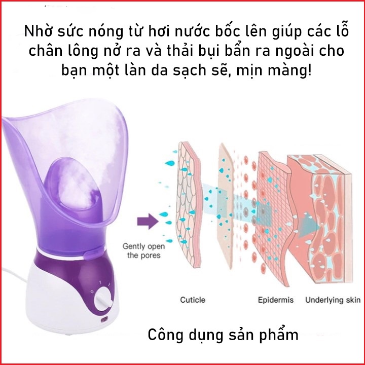 Máy xông mặt xông mũi NTFS 2 chế độ phun, máy xông hơi mini thảo dược hoa quả an toàn tiện dụng