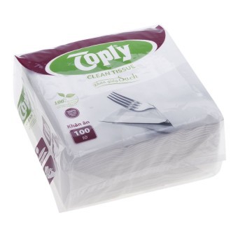 Toply khăn giấy ăn 100 tờ (1 lớp)