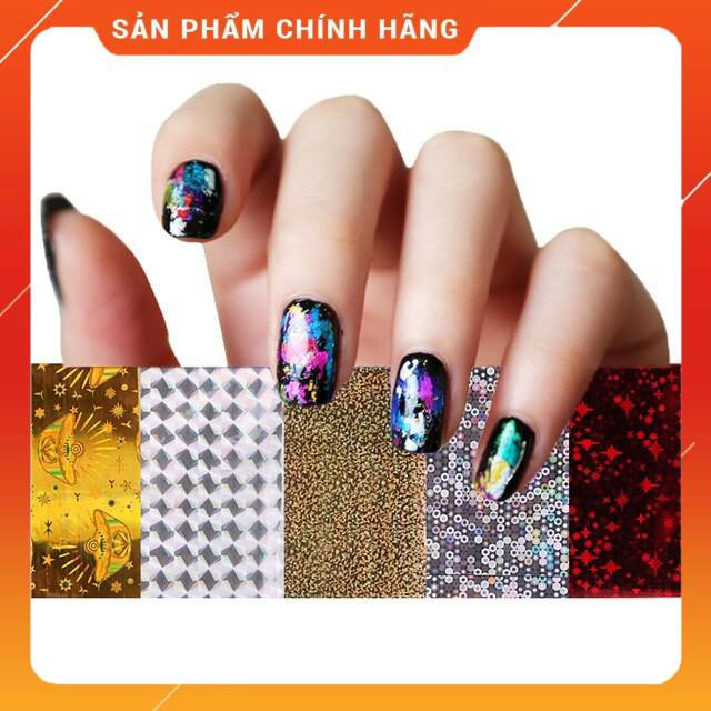 Giấy Foil Trang Trí Móng set 10 ô