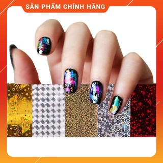 Giấy foil trang trí móng set 10 ô