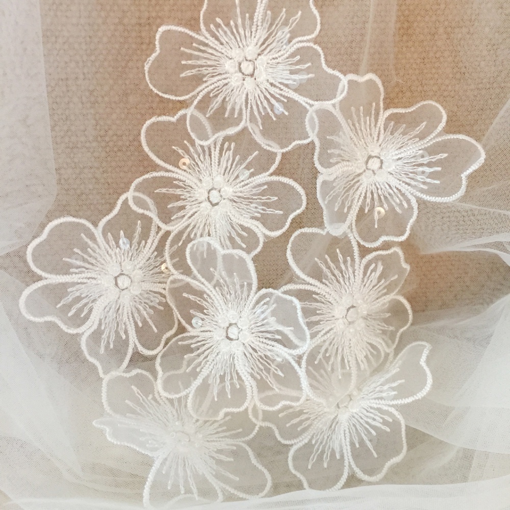 Set 5 Miếng Vá Quần Áo Hình Bông Hoa 8CM