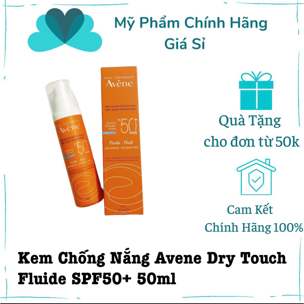 Kem Chống Nắng Avene Dry Touch Fluide SPF50+ 50ml