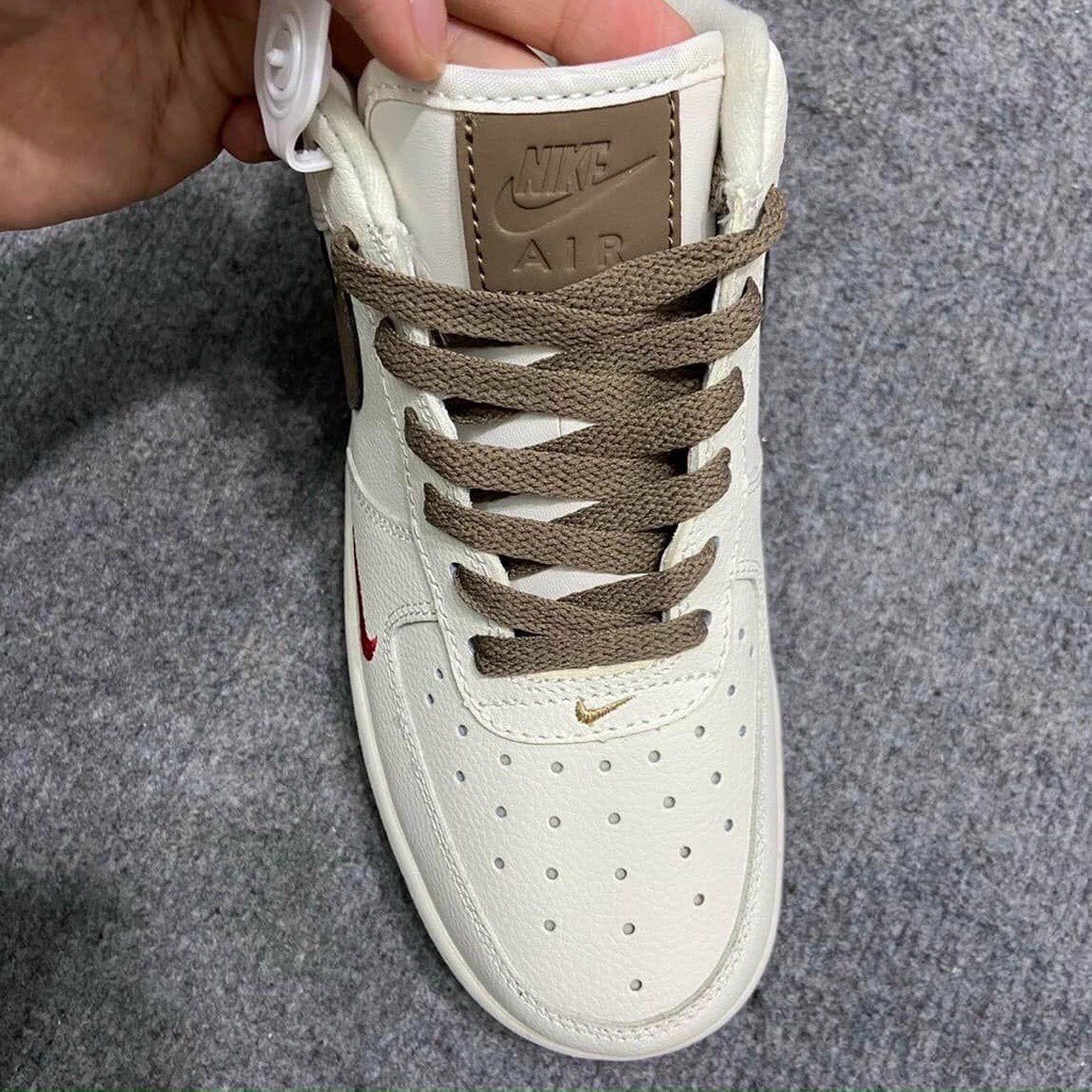 Giày air force 1 af1 vệt nâu thể thao sneaker nam nữ cổ thấp full box