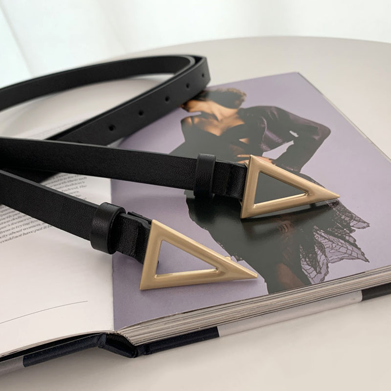 Thắt Lưng Da Mặt Tam Giác Thời Trang Cho Nữ