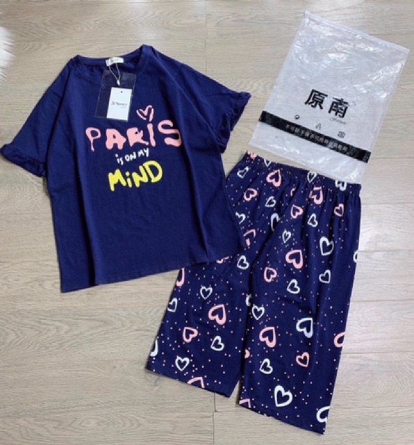 Bộ quần áo cottong nữ thoáng mát ( ảnh thật )