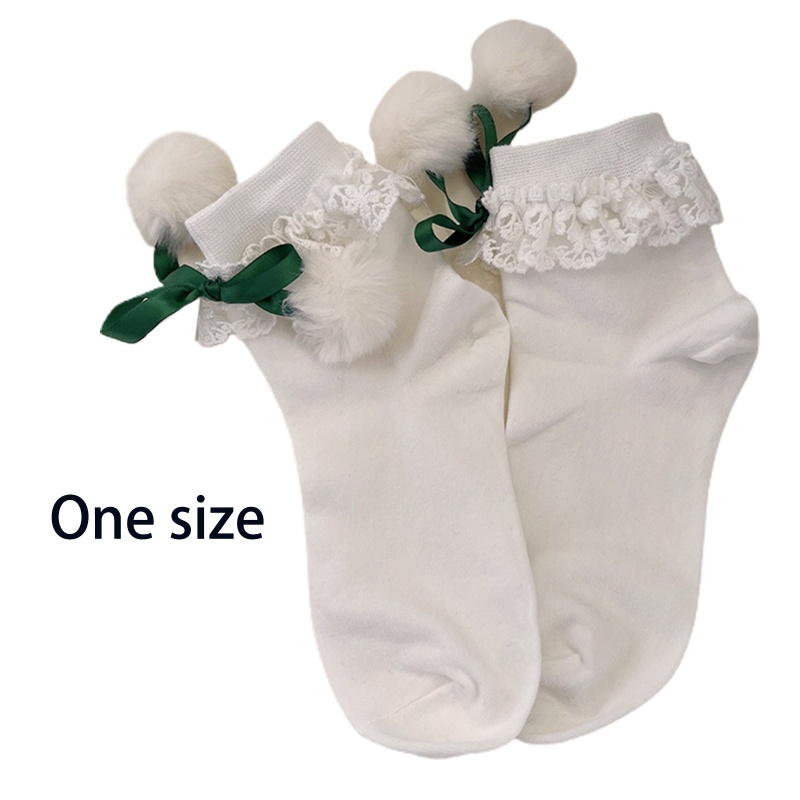 Youyo Vớ Cotton Ngắn Phối Ren Phong Cách Công Chúa Lolita Nhật Bản Dễ Thương Cho Nữ