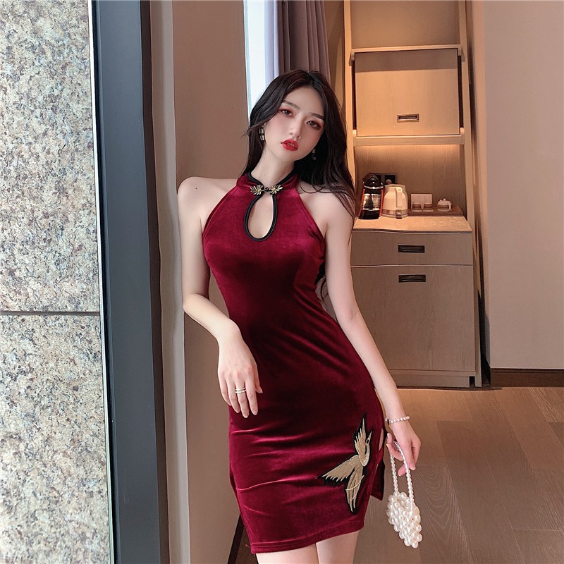 (SẴN SM ) Sườn xám hạc sexy (ảnh thật) | BigBuy360 - bigbuy360.vn