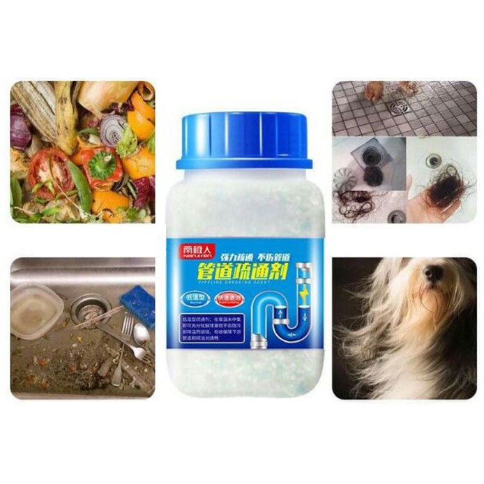 Bột Thông Tắc Cống, Đường Ống, Bồn Cầu, Bồn Rửa Mặt..Xử Lý Triệt Để Cặn Bã, Chất Thải Hữu Cơ