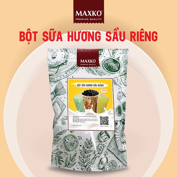 Bột Sữa Hương SẦU RIÊNG dùng pha chế trà sữa, túi 1KG