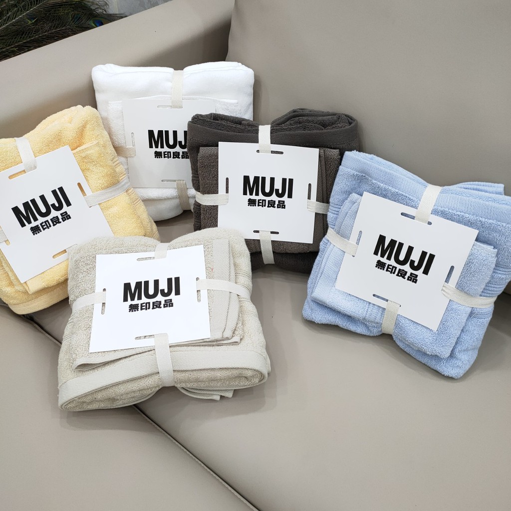 Combo khăn tắm kèm khăn mặt COTTON siêu thấm hút  thần thánh MUJI NHẬT BẢN