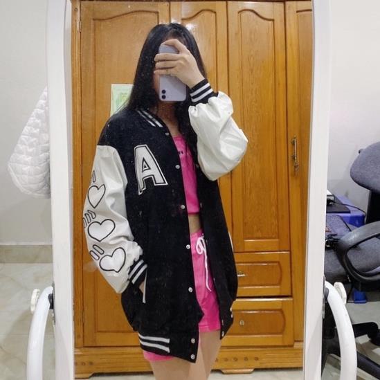 Áo bomber phối tay chữ A dày dặn, Nỉ ngoại - ROSYHANA ( kèm video+ đánh giá) ! | BigBuy360 - bigbuy360.vn