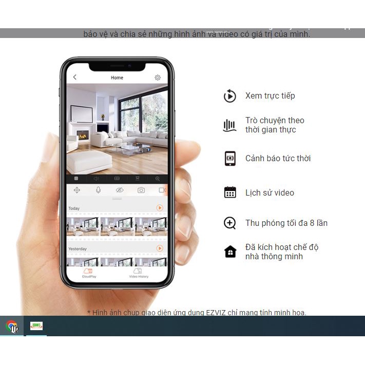 Camera Wifi Ezviz quay 360 độ FullHD 4K, Cam IP không dây C6N chính hãng bảo hành 2 năm